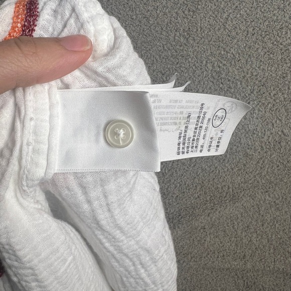 Abercrombie Fitch Trevor Project Mens XLT White Woven S/S ButtonUp Shirt Rainbow - Picture 12 of 13